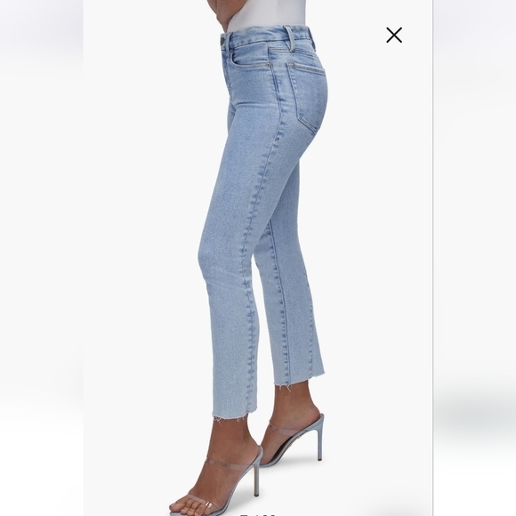 NWT Good American Good Legs Cigarette Slim Jean in Light Blue Indigo454 Size 16 - Picture 3 of 13